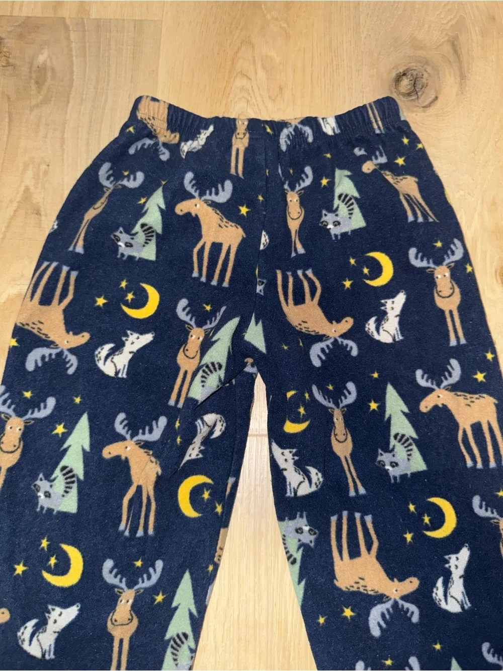 Kids Green Moose Dreaming Pajama Set